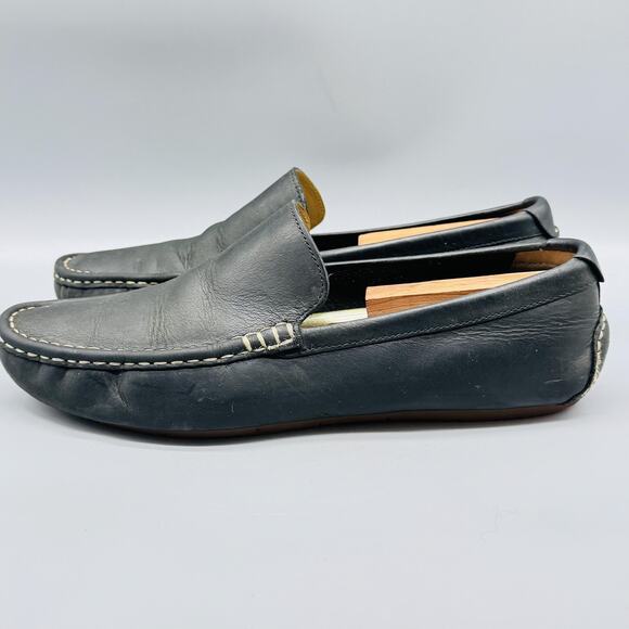 Cole Haan Shoes Mens 10 Black Leather Driving Loafers Slip On Moc Casual Comfort - Picture 4 of 12